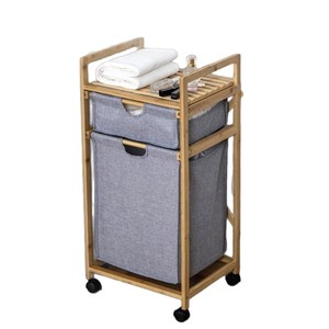 Cesto de lavandería portátil con ruedas y asas, cesta de almacenamiento rectangular para el hogar, diseño que ahorra espacio - Product Image 5