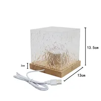 Veilleuse à air créatif en forme de vague d'eau Veilleuse en bois pour la maison, la chambre et le bureau