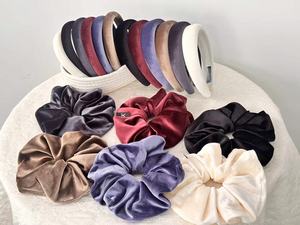 الكورية واسعة سميكة الإسفنج مبطن النسيج المخملي عادي النمط الأوروبي-الأمريكية 15 عقال للنساء إكسسوارات الشعر في فصل الشتاء - Product Image 4