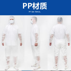 Tuta Protettiva Monouso Impermeabile Antistatica di Sicurezza SMS Traspirante per Uso in Laboratorio e Camera Bianca Vendita all'Ingrosso - Product Image 3