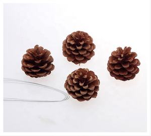 Vente en gros DIY Pomme de pin en <span class=keywords><strong>bois</strong></span> naturel de Noël or argent Arbre de Noël décoration de la maison Pomme de pin suspendue - Product Image 5