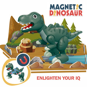 Magnetic Dinosaur Model DIY Toy For Children 4-6 Years Old Educational Science Building <b>Blocks</b> ABS <b>Plastic</b> Assembly Playset - Product Image 3