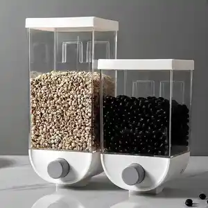 Recipiente de almacenamiento de alimentos para cocina, dispensador de cereales, avena, montado en la pared, contenedor de cereales, dispensador de granos