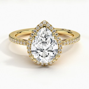 Bague de fiançailles romantique en or pour femme, avec pierre étincelante, bijou de mode pour anniversaire de mariage - Product Image 3