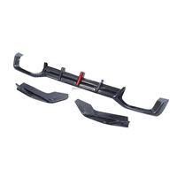 Diffuseur de lèvre arrière de voiture en fibre de carbone avec kits de carrosserie pour BMW X4M F98 2022 + avec garniture de moulage de pare-chocs arrière léger