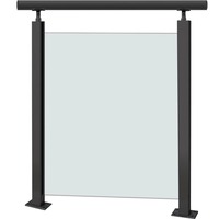 Moderne Villa Hotel Gehärtetes Glas Treppengeländer Außenbalkon Edelstahl PVC Geländerpfosten