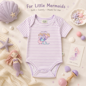 Laissez votre petite princesse briller dans ce adorable combinaison sirène fabriqué en coton doux et respirant pour un usage quotidien. - Product Image 4