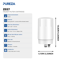 Filtre à eau pour robinet compatible avec les filtres Bri/ta 36311, 36313, FR-200, FF-100, bloc de charbon qui réduit le chlore