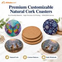 Ensemble de sous-verres classiques en liège haute densité de 4 mm d'épaisseur, résistants à la chaleur, non toxiques, multifonctionnels, pour la cuisine, la table, les cadeaux de mariage