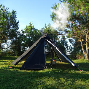 Tente pyramidale légère de 3,2 m pour le camping en solo, la chasse et la survie en plein air - Product Image 2