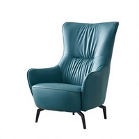 Fauteuil individuel italien minimaliste moderne, luxueux et simple, en cuir véritable haut de gamme, fauteuil d'appoint de loisirs, mobilier de maison