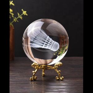 Danh dự của tinh thể phong cách Bắc Âu phòng khách trang trí rõ ràng quả cầu pha lê 3D bên trong khắc bóng thủy tinh - Product Image 3