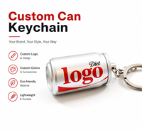 Porte-clés personnalisé en résine en forme de canette avec logo, pendentif en forme de boisson, écologique, léger, cadeau promotionnel, breloque de sac, vente en gros