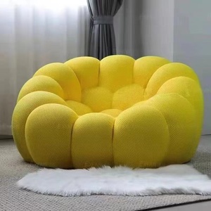 Canapé-lit design moderne de luxe extensible <span class=keywords><strong>en</strong></span> tissu <span class=keywords><strong>bulle</strong></span> coloré nid d'abeille incurvé pour salon - Product Image 5