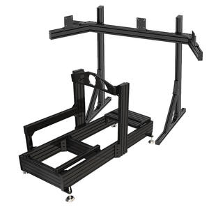 لعبة قيادة الواقع الافتراضي الأكثر مبيعًا في ملف تعريف من المنزل <span class=keywords><strong>Diy</strong></span> T5 أسود ألومنيوم بأكسيد البثق سيم منصة سباق قمرة القيادة - Product Image 3