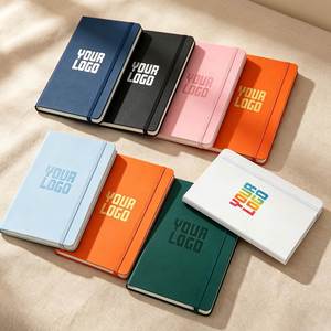 Printed Logo 80 Sheets Pu Leather Cover A5 A6 Note Books for Promotional Business Company Gift Custom <b>Dot</b> Grid <b>Notebook</b> - Product Image 1