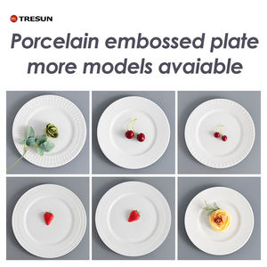 Assiette à dîner personnalisée de style classique moderne en céramique de Chine 10.5 pouces européenne vintage blanche pour restauration - Product Image 4