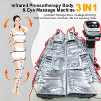 Appareil professionnel de pressothérapie pour drainage lymphatique, 16 chambres, pression continue, masseur pneumatique pour les jambes et le corps entier