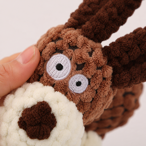 Wholesale Silicat Eco-Friendly <b>Plush</b> Dog Chew Toy with Rope and Cartoon Pattern - Product Image 5