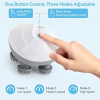 Outil de massage sans fil pour chiens et chats AFP 4 avec têtes rotatives, 3 modes de vitesse, brosse de massage électrique portative pour chiens et chats