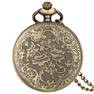 นาฬิกาพกสไตล์โบราณสีบรอนซ์ พร้อมธีมการผจญภัยของอลิซ จี้สร้อยคอวินเทจ นาฬิกาจี้แบบย้อนยุคพร้อมสายโซ่สำหรับเป็นของขวัญ - Product Image 2