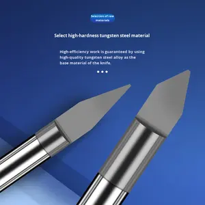 Fresa in Lega di Acciaio al Tungsteno 4mm con Fondo Piatto e Punta Conica CNC per Incisione su Metallo e Macchine per Incisione - Product Image 5