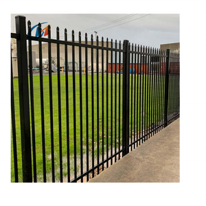 Panneaux de clôture en acier galvanisé anti-rouille thermolaqué 6ft x 10ft, clôture en <span class=keywords><strong>fer</strong></span> forgé, clôture de sécurité pour pelouse - Product Image 2