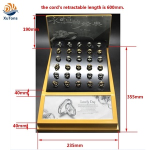 30/40 Holes Anti-theft protection Retractable Wood <strong>Ring</strong> <strong>Display</strong> for Jewelry - Product Image 1