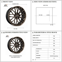 Velg Forged CF 18-21 Inch 5x112 5x114.3 5x120 Multi Spoke Deep Concave Gunmetal Bronze Machined Face