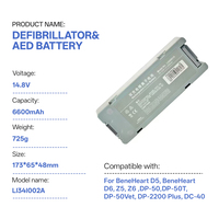 Batería LI34I001A LI34I002A LI24I004A para Desfibrilador Mindray D5 D6 Z5 Z6 DP-50 DP-50T DP-50Vet DP-2200 Plus DC-40
