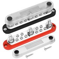 Barre omnibus 300A, bloc de distribution d'alimentation 12V avec couvercle, 3 x 3/8' M10