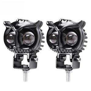 Sistema de Iluminación para Motocicleta, Mini Faro Antiniebla LED, Luces Auxiliares con Forma de Búho, 2 Lentes LED, Luz Delantera - Product Image 1