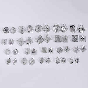 18K mạ vàng rỗng hoa mẫu bông tai lưng Vòng cơ sở ếch tai <span class=keywords><strong>clip</strong></span> trên bông tai kết nối chuyển đổi đồ trang sức phát hiện - Product Image 5