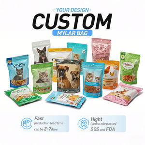 Sac debout en plastique transparent refermable personnalisable pour l'emballage des aliments pour animaux de compagnie, oiseaux - Product Image 2