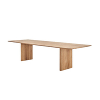 Ensemble table et chaises rectangulaires en chêne européen 8 places, design moderne rotatif, imperméable, pour maison, hôtel, appartement, villa