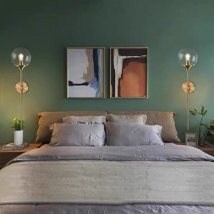 Candelabro de vela nórdica de latón, candelabro de pared nórdico dorado, luz E27, enchufe de lujo, decoración de cabecera, iluminación, lámpara de pared de aluminio - Product Image 3