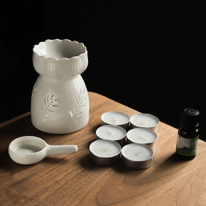 เทียนหอมระเหยเซรามิกลายครามสีขาวสำหรับตกแต่งบ้านเทียนหอมระเหยเทียนหอมระเหยจากโรงงาน - Product Image 3