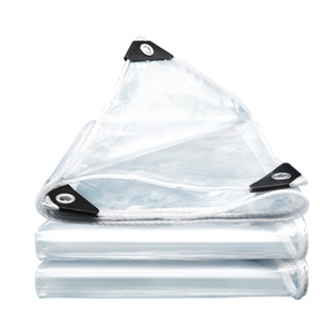 <span class=keywords><strong>Lona</strong></span> Impermeable Transparente <span class=keywords><strong>de</strong></span> <span class=keywords><strong>PVC</strong></span> Sólido para Veranda, Cortinas con Ojales y Ribetes Reforzados para Pérgola, Terraza, Carpa, Cubiertas Laterales - Product Image 1