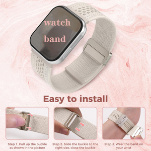 Coolyep, gran oferta, <span class=keywords><strong>correa</strong></span> de nailon para <span class=keywords><strong>Apple</strong></span> <span class=keywords><strong>Watch</strong></span>, 38mm, 40mm, 42mm, 44mm, banda tejida con hebilla magnética para IWatch Ultra SE Series 7 8 9 - Product Image 5