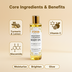 Huile pour le visage et le corps 100% naturelle à la vitamine C, à la niacinamide et à la vitamine <span class=keywords><strong>E</strong></span> pour les soins de la peau, le blanchiment, l'anti-âge et la nutrition - Product Image 2
