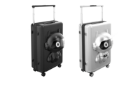 Bagage à main en forme de robot unisexe mignon valise à roulettes créative moderne avec verrouillage léger par mot de passe voyage