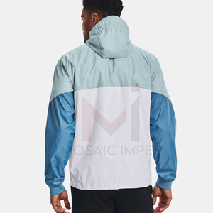 Chaqueta de lluvia cortavientos con diseño de logotipo personalizado para hombre, chaqueta impermeable de nailon Softshell tejida para deportes al aire libre, chaqueta para correr para hombre - Product Image 2
