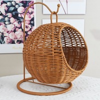 Panier à fruits en plastique tressé à la main, moderne, minimaliste, créatif, plateau à bonbons, panier suspendu, fruits, collations, multi-usages, utilisation pour animaux de compagnie