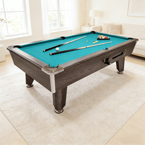 Table de <span class=keywords><strong>billard</strong></span> classique américaine de 8 pieds à 9 boules, à monnayeur, pour la maison, le bureau, la salle de jeux familiale, avec coussin en MDF - Product Image 3