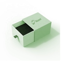 Boîte cadeau de luxe personnalisée avec poignée, en matériaux recyclés, estampage à chaud, finition mate, tiroir coulissant pour bijoux