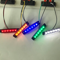 Nouveaux feux de signalisation latéraux réfléchissants de type cadre ENSAITE vert/rouge/jaune/bleu/blanc DC 12V/24V 6 LED pour voiture/camion/remorque