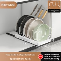 Multifunktionaler Ausziehbarer Topfdeckel-Organizer für Pfannen und Teller Schienenmontiertes Kohlenstoffstahl-Schrankregal Ausziehbare Schienen