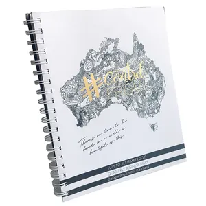 2021 personalizado Caderno de Capa Dura Espiral Encadernação Impressão Planejador Agenda Revista Private Label