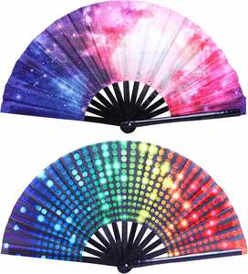 Éventails à main en bambou écologiques personnalisés avec logo gravé, vente en gros promotionnelle - Product Image 2