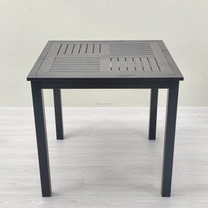 Ensemble <span class=keywords><strong>de</strong></span> salle à manger bistro carré moderne en <span class=keywords><strong>aluminium</strong></span>, 4 fauteuils, résistant aux intempéries, empilable, mobilier d'extérieur commercial pour la vente en gros - Product Image 5